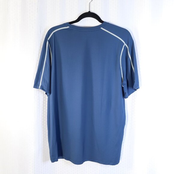 Peloton size L blue logo front short sleeve performance t-shirt - Picture 5 of 7